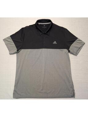 Adidas Golf Ultimate 2.0 Heather Blocked Short Sleeve Mens Polo Shirt Large